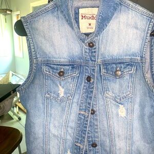 Blue jean vest jacket by MUDD